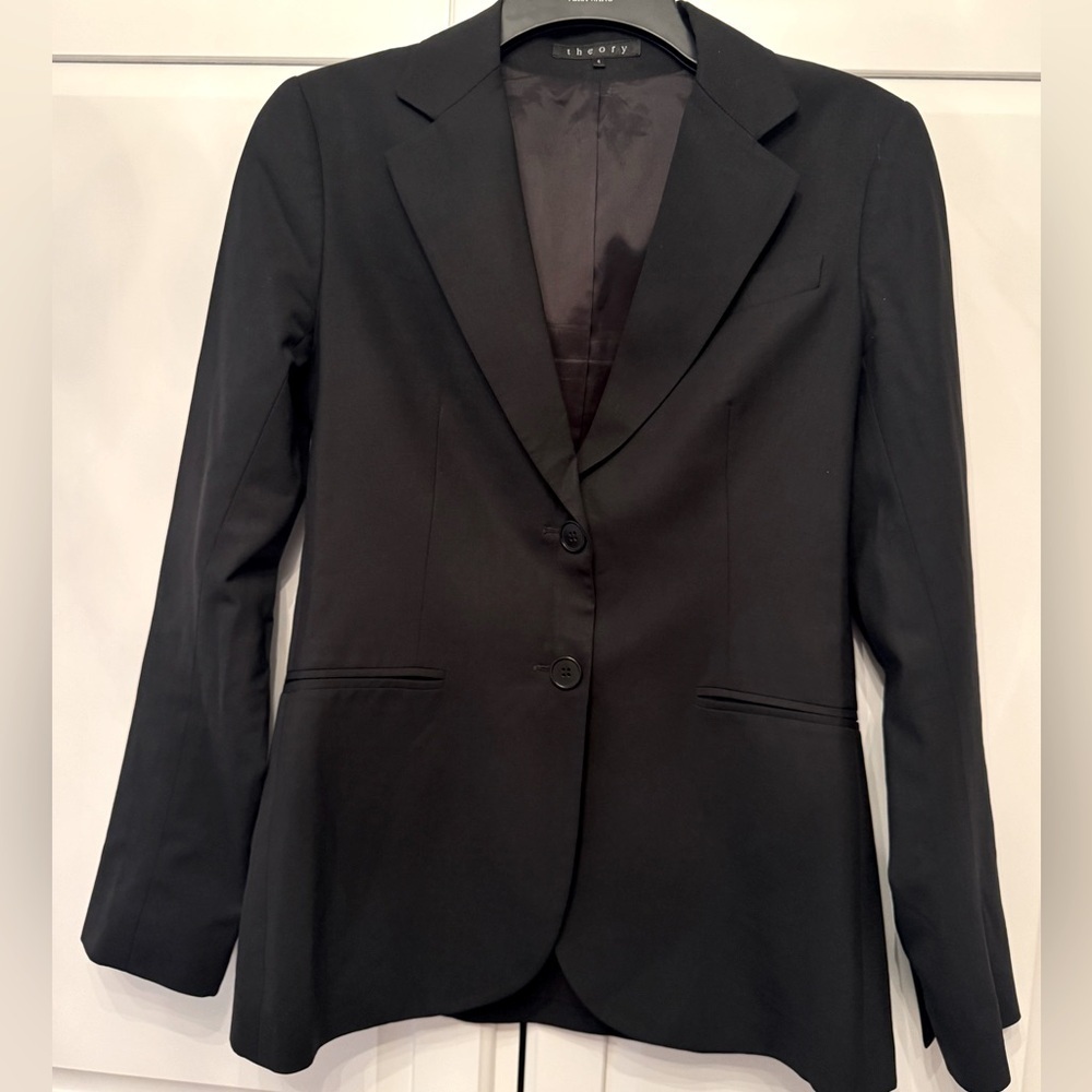 Theory Women's Single Breasted Slim Blazer Sz 4